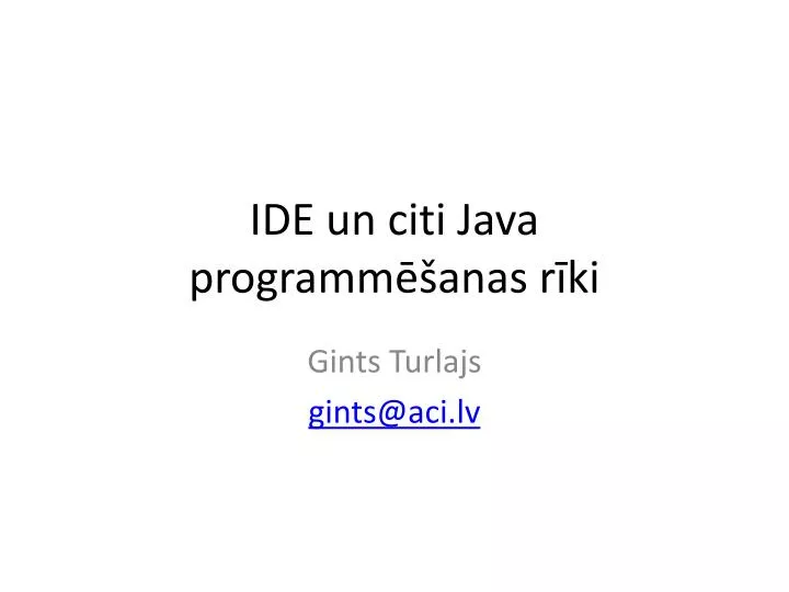 ide un citi java programm anas r ki