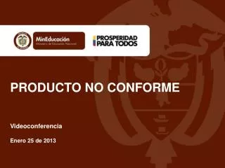 producto no conforme