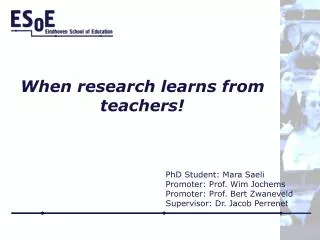 When research learns from teachers!