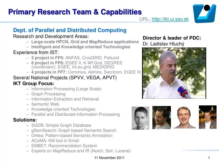 primary research team capabilities