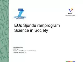 EUs Sjunde ramprogram Science in Society