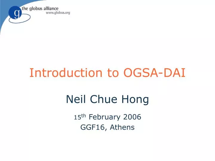 introduction to ogsa dai