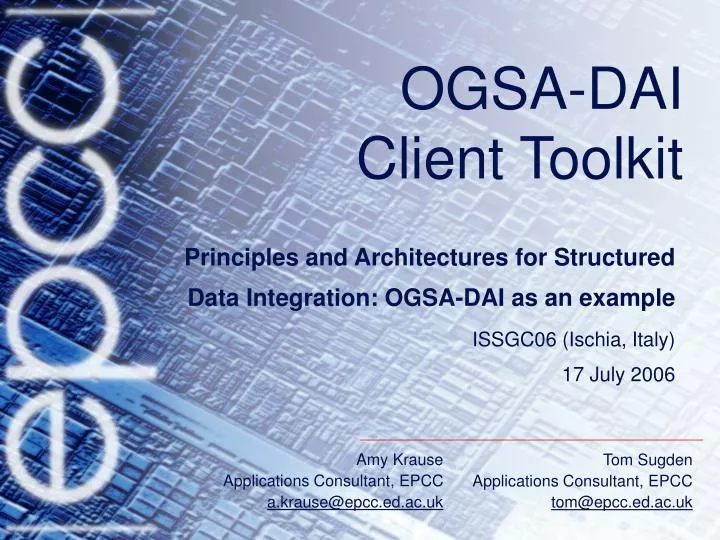 ogsa dai client toolkit