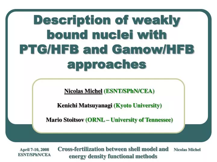 description of weakly bound nuclei with ptg hfb and gamow hfb approaches