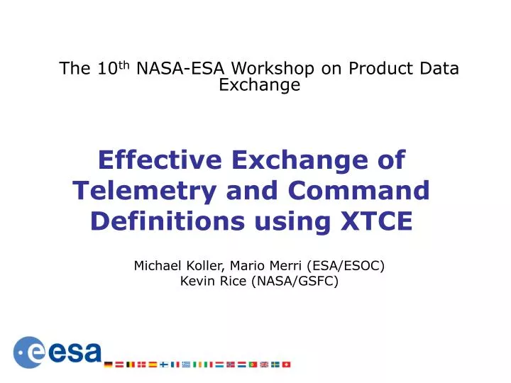effective exchange of telemetry and command definitions using xtce