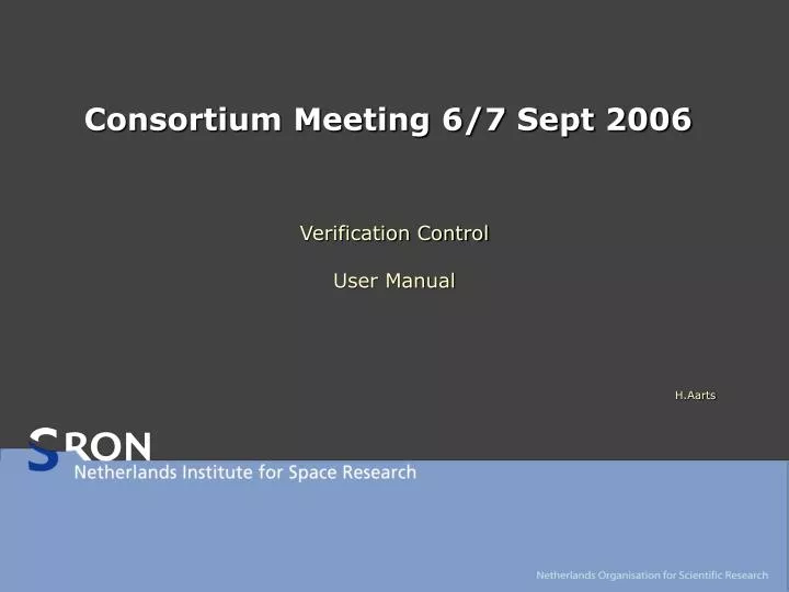 consortium meeting 6 7 sept 2006