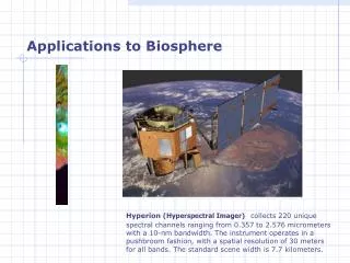 Applications to Biosphere