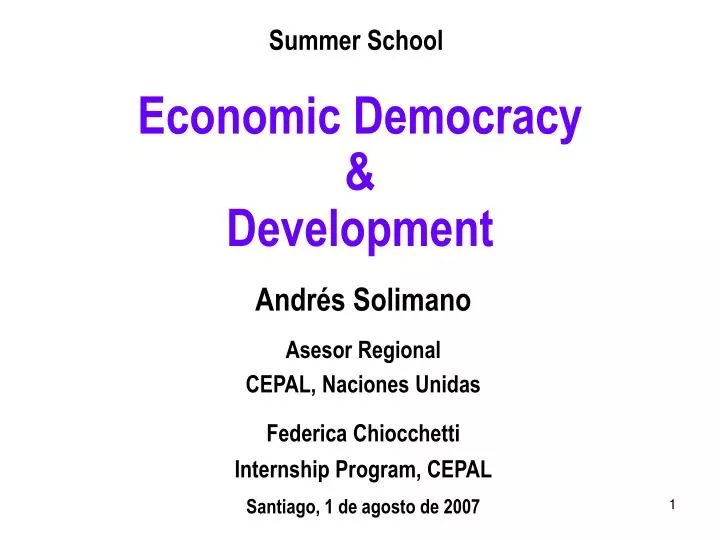 economic democracy development