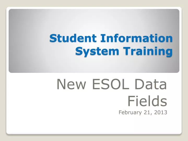 student information system training
