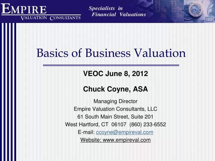 basics of business valuation