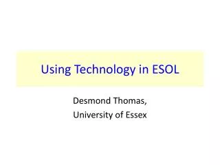 using technology in esol