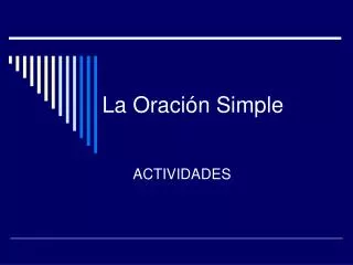 la oraci n simple