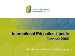 International Education Update October 2009