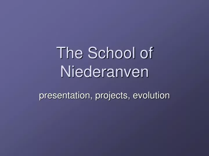 the school of niederanven
