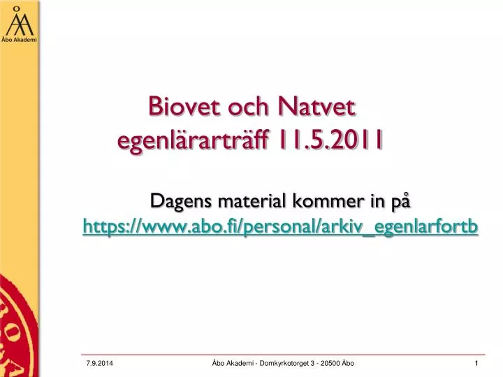 biovet och natvet egenl rartr ff 11 5 2011