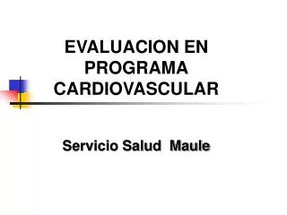evaluacion en programa cardiovascular