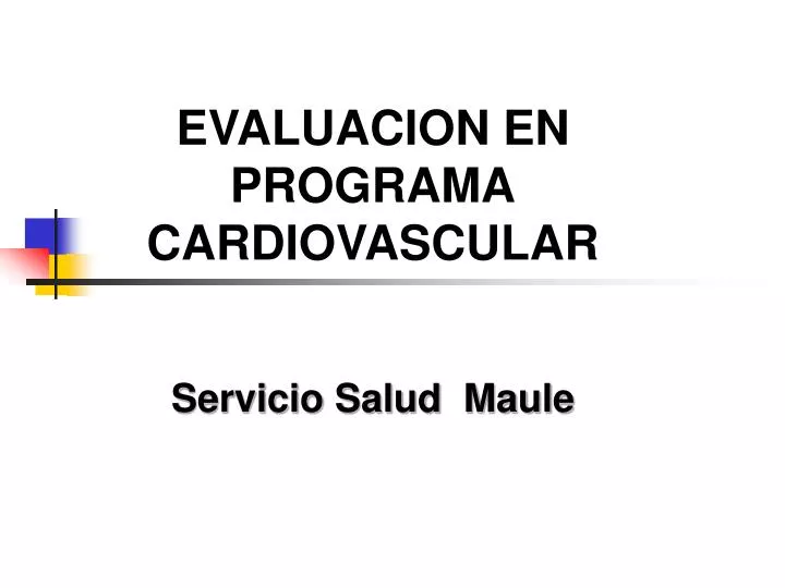 evaluacion en programa cardiovascular