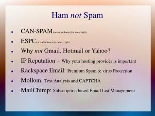 Ham not Spam