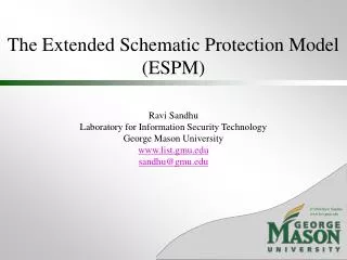 The Extended Schematic Protection Model (ESPM)