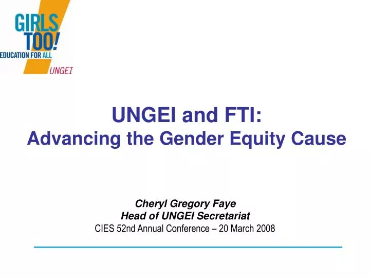 ungei and fti advancing the gender equity cause