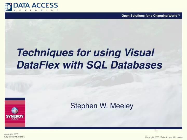 techniques for using visual dataflex with sql databases