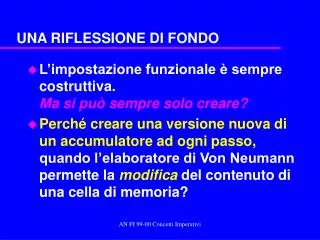 una riflessione di fondo