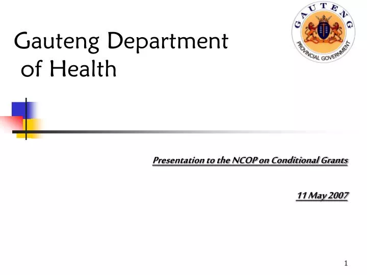 gauteng department of health