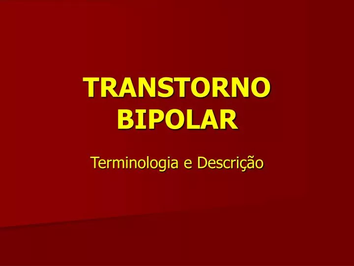 transtorno bipolar