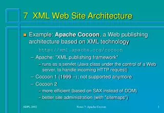 7 XML Web Site Architecture