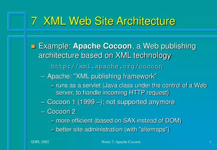 7 xml web site architecture