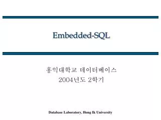 embedded sql
