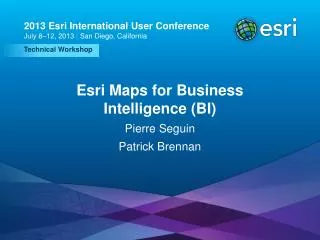 Esri Maps for Business Intelligence (BI)