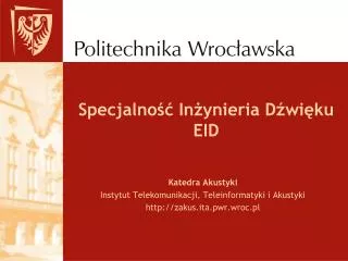 specjalno in ynieria d wi ku eid