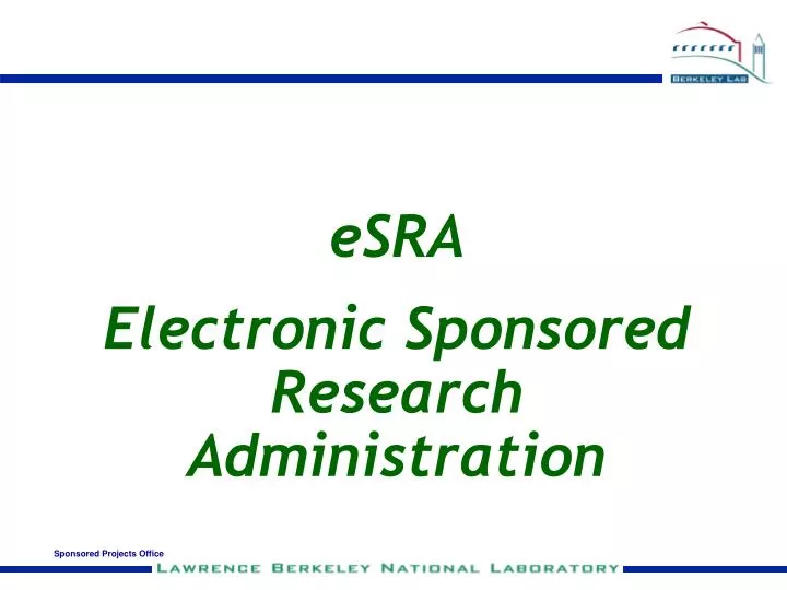 esra electronic sponsored research administration