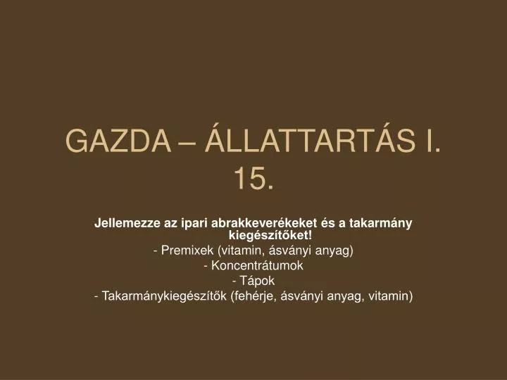 gazda llattart s i 15