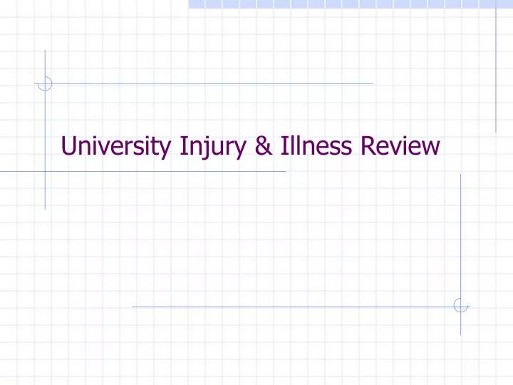 university injury illness review