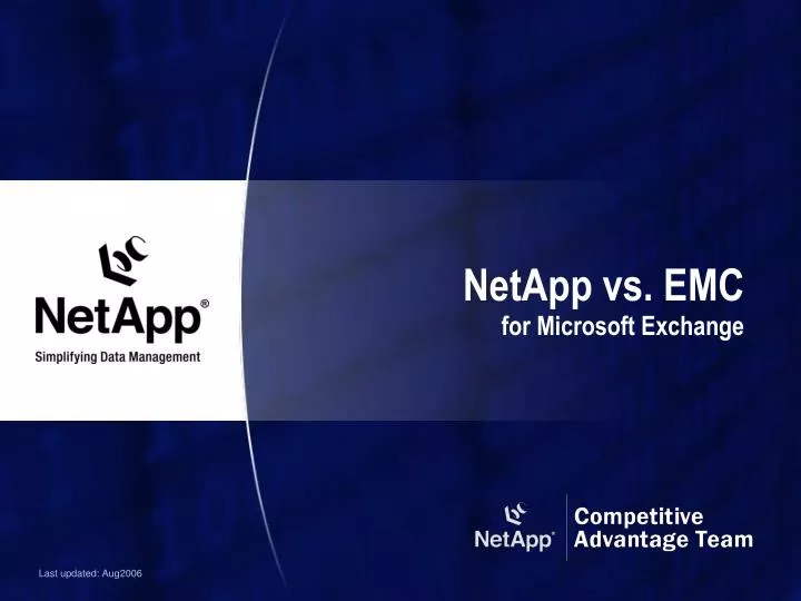 netapp vs emc for microsoft exchange