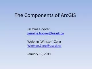 The Components of ArcGIS