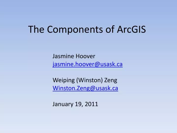 the components of arcgis