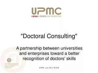&quot;Doctoral Consulting&quot;