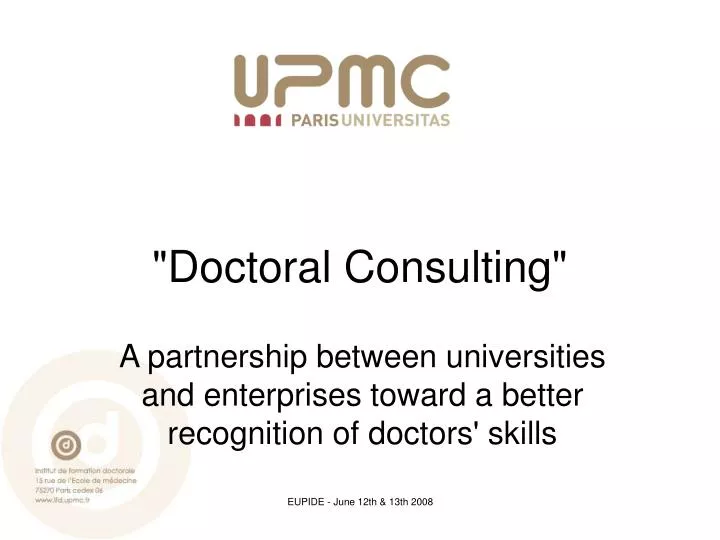 doctoral consulting
