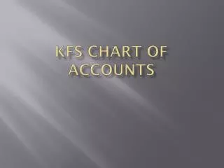 KFS Chart of accounts