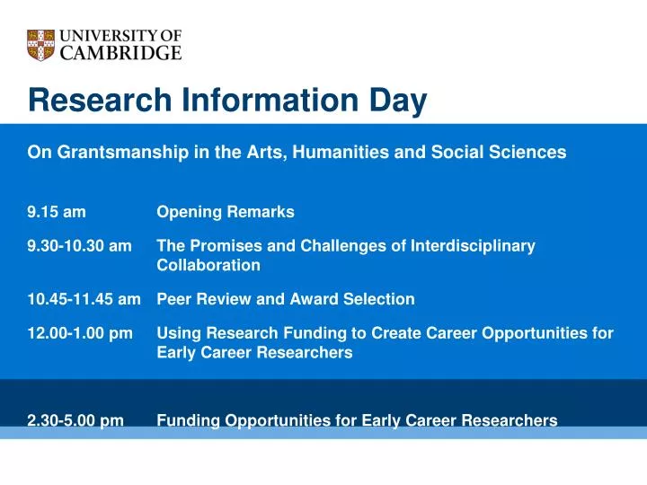 research information day