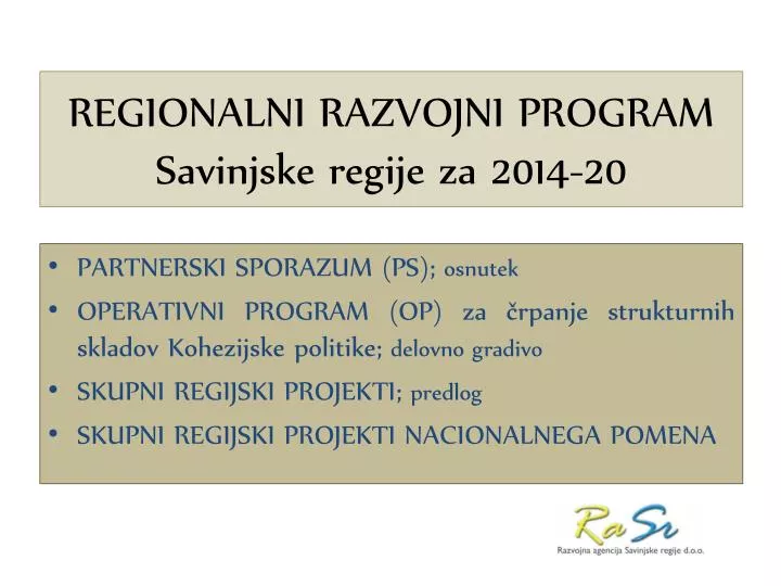 regionalni razvojni program savinjske regije za 2014 20