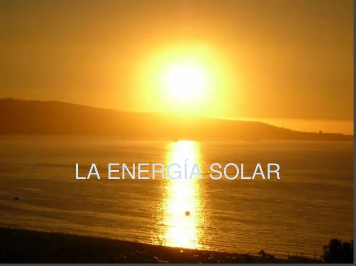 la energ a solar