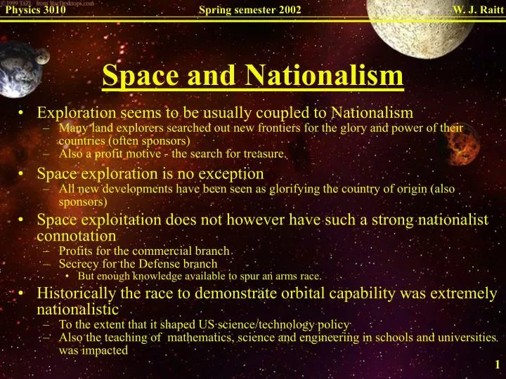 space and nationalism