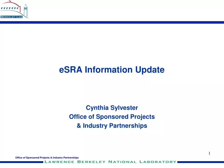 esra information update