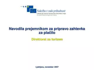 navodila prejemnikom za pripravo zahtevka za pla ilo