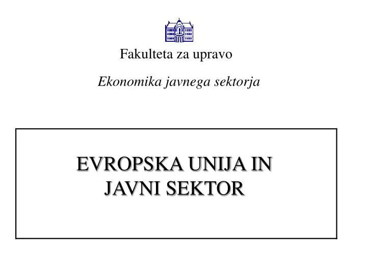 evropska unija in javni sektor