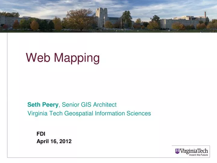 seth peery senior gis architect virginia tech geospatial information sciences